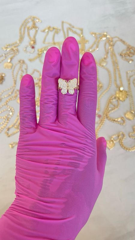 WHITE DIAMOND CLUSTER BUTTERFLY RING