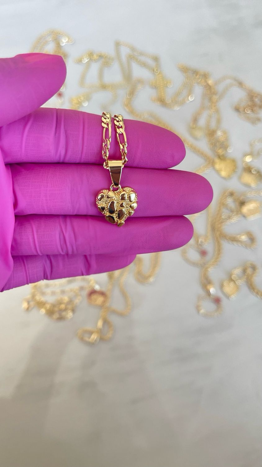 SMALL NUGGET HEART NECKLACE