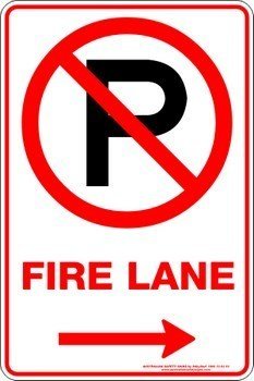 Carpark Fire Lane P Arrow Right