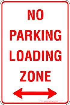Carpark No Parking Loading Zone Span Arrow