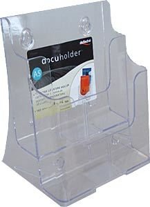 A5 Brochure Holder, 2 pocket, Wall Mounting/Free Standing. 77221