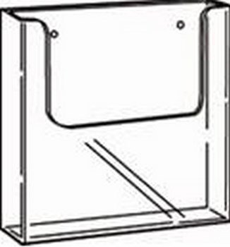 DLE Single Pocket, Portrait,  Wall Mounting Brochure Holder. Full carton only of (50) EX-12