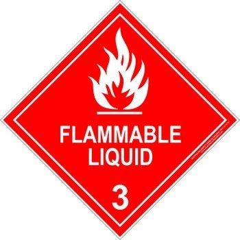 Flammable Liquid 3 White