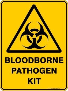 Warning Bloodborne Pathogen Kit