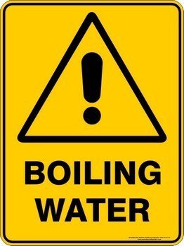 Warning Boiling Water