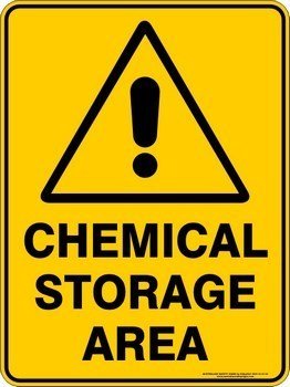 Warning Chemical Storage Area