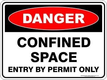 Danger Confined Space Entry By Permit Only