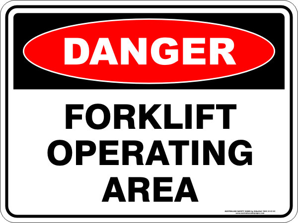 Danger Forklift Operating Area