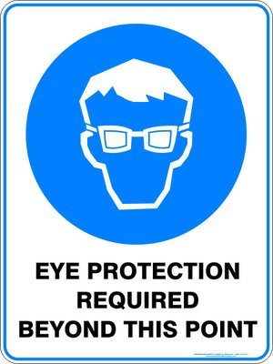 Mandatory Eye Protection Required Beyond This Point