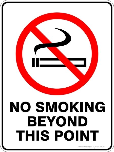 Prohibition No Smoking Beyond This Point