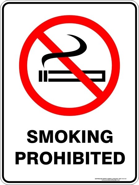 Prohibition Smoking Prohibited