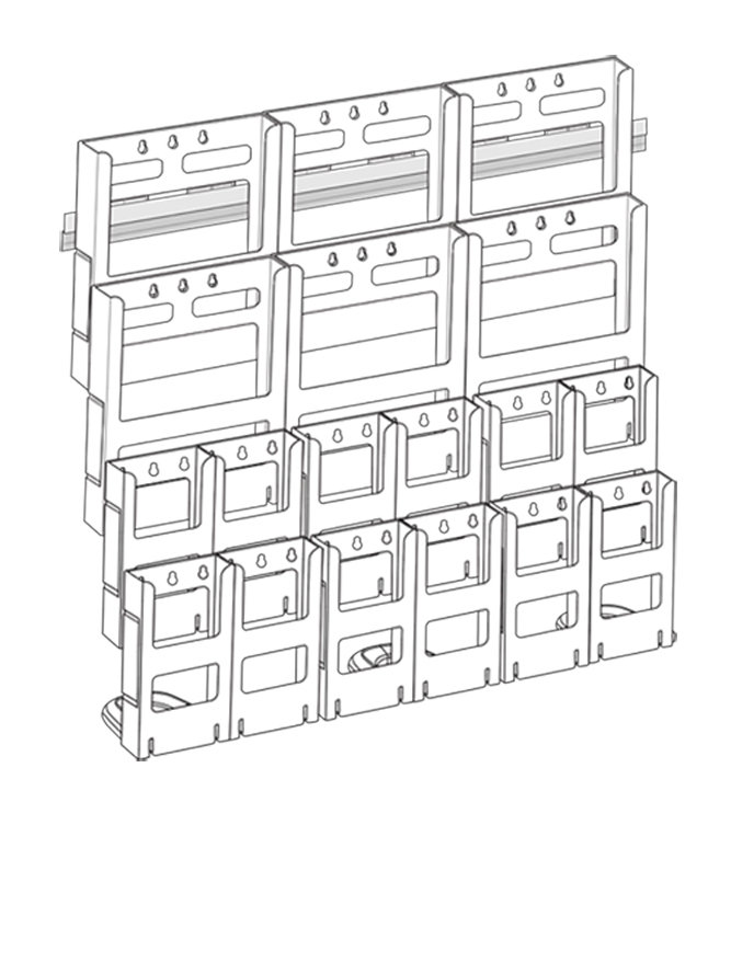 Brochure Holder A4 x 6 &amp; DLE x 12. Lit Loc. 772921