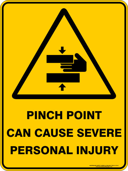 Warning Pinch Point Can Cause Severe Personal Injury
