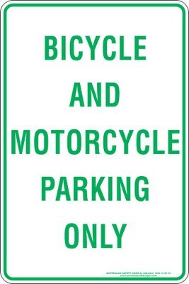 Carpark Bicycle And Motorcycle Parking Only