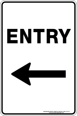 Carpark Entry Arrow Left