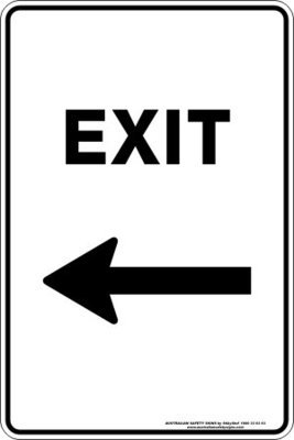 Carpark Exit Arrow Left