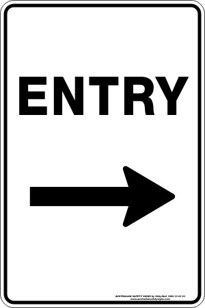 Carpark Entry Arrow Right