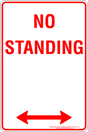 Carpark No Standing Span Arrow