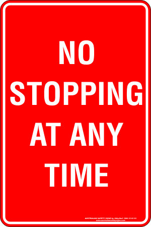 Carpark No Stopping At Any Time