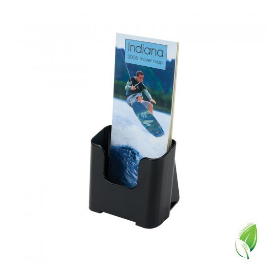 DLE Brochure (leaflet) Holder. Free standing. Single Pocket. Black Desktop / wall mounted 97504