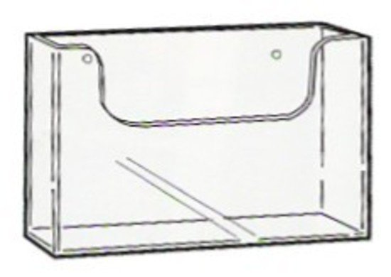 DLE Single Pocket, Landscape,  Wall Mounting Brochure Holder.  Premium Range. 76601W