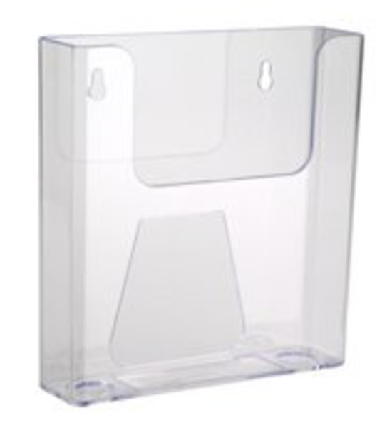 A5 Single Pocket, Portrait,  Brochure Holder. Wall Mounting with keyholes. Budget Range. Full cartons only(48) 86611