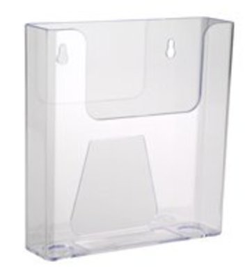 A5 Single Pocket, Portrait,  Brochure Holder. Wall Mounting with keyholes. Budget Range. Full cartons only(48) 86611