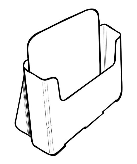 A5 Single Pocket, Landscape,  Brochure Holder. Free Standing. Premium Range.74001