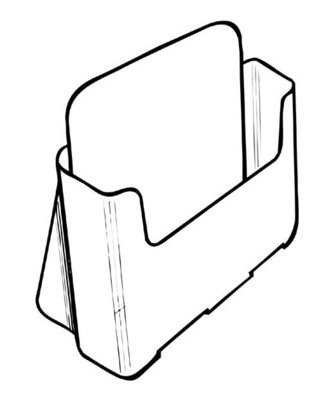 A5 Single Pocket, Landscape,  Brochure Holder. Free Standing. Premium Range.74001