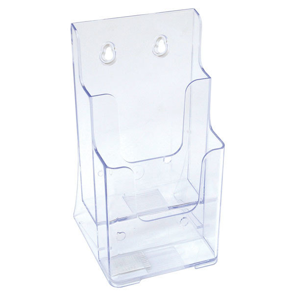 DLE 2 pocket (Leaflet) Brochure Holder .Multi Pocket. Free Standing / Wall Mounting . 2 Tier x 1 Wide 77862