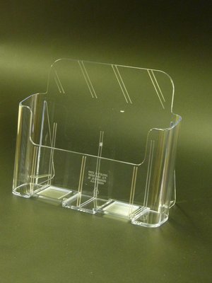 A4 Single Pocket (Leaflet) Brochure Holder Free Standing. Low Back. Premium Range 74001