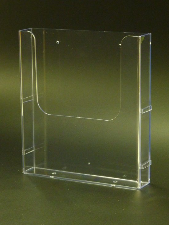 A4 Single Pocket (Leaflet) Brochure Holder. Wall Mounting. Flat Back Linking. 39510