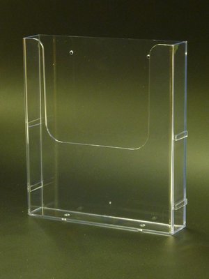A4 Single Pocket (Leaflet) Brochure Holder. Wall Mounting. Flat Back Linking. 39510