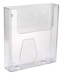 A4 Single Pocket (Leaflet) Brochure Holder. Wall Mounting. Budget Keyhole mounting. Carton of 20 only. 86610