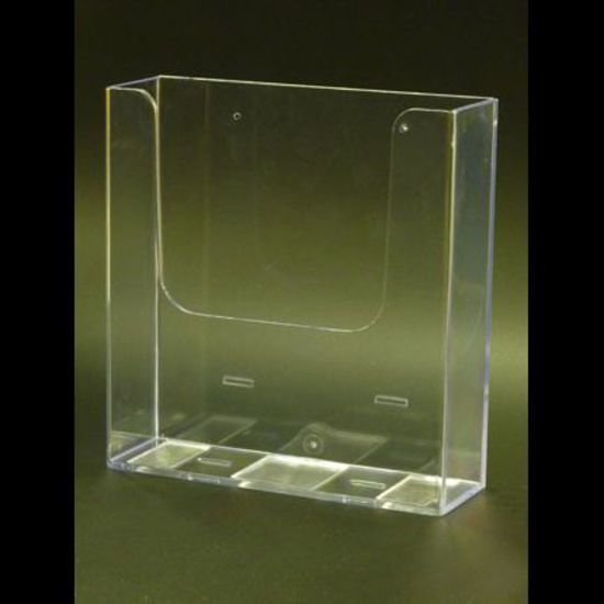 A4 Single Pocket (Leaflet) Brochure Holder. Wall Mounting. Flat Back Extra capacity. 39103