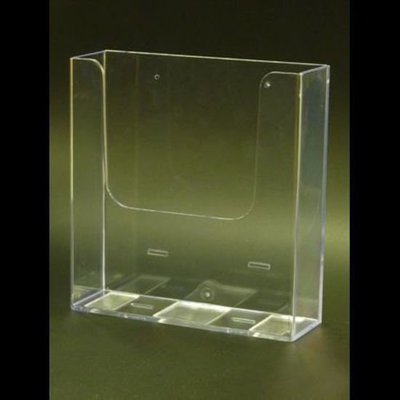 A4 Single Pocket (Leaflet) Brochure Holder. Wall Mounting. Flat Back Extra capacity. 39103