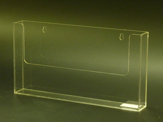 A4 Single Pocket (Leaflet) Brochure Holder. Landscape. Wall Mounting. 39620