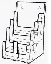Multi-Pocket, 4 Tier, Combination A4/DLE Brochure Holder. 77461