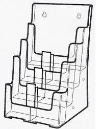 Multi-Pocket, 4 Tier, Combination A4/DLE Brochure Holder. 77481
