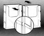 A4 - 4 Pocket (Leaflet) Brochure Holder. Wall mounting. Flat Back.  1Tier x 4 Wide. 39540