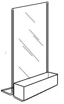 DLE MENU HOLDER WITH BUSINESS CARD HOLDER, PORTRAIT  45121