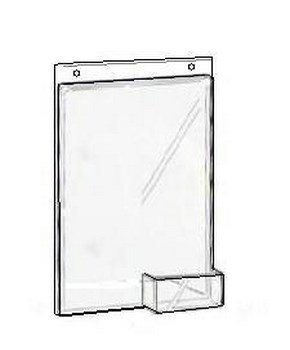 A4 WALL SIGN HOLDER WITH BUSINESS CARD HOLDER, PORTRAIT  47021