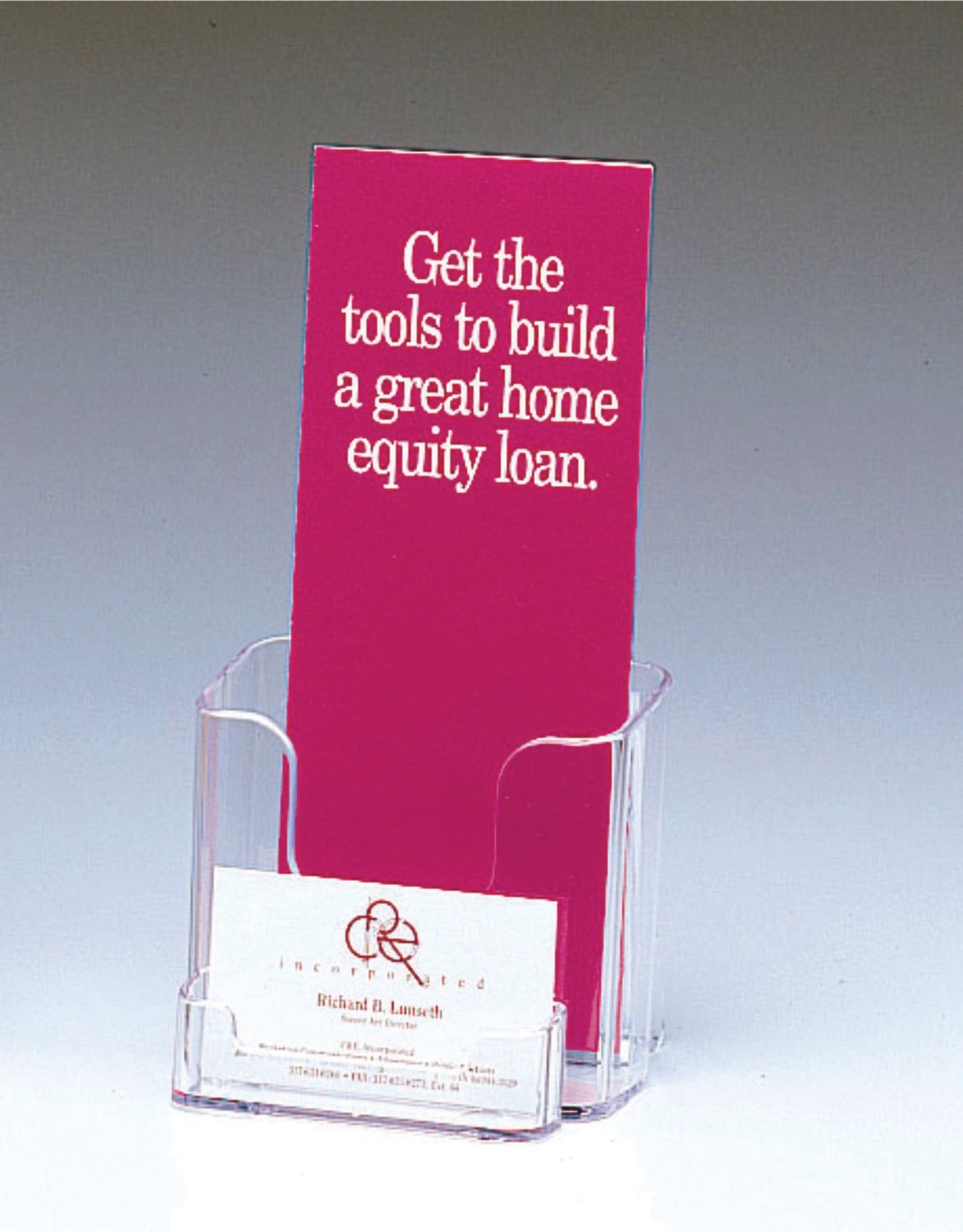 DLE, SINGLE POCKET BROCHURE HOLDER WITH BUSINESS CARD HOLDER  77601