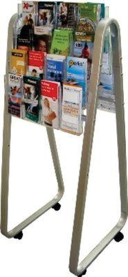 LIT LOC EASEL FLOOR STAND, 32 X DLE, DOUBLE-SIDED  790912
