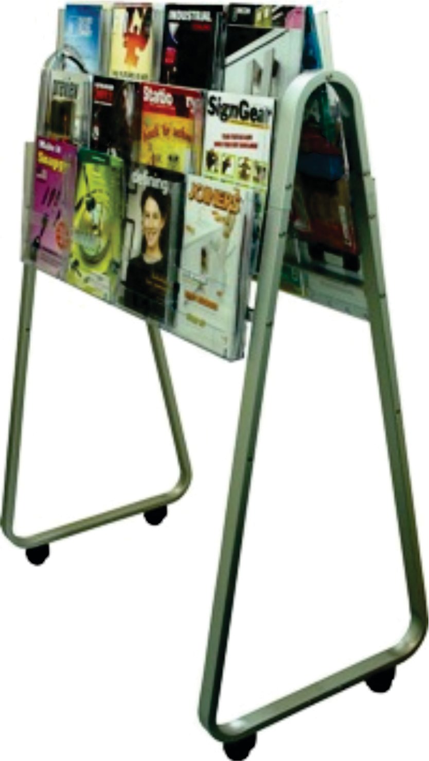 LIT LOC EASEL FLOOR STAND, 24 X A4, DOUBLE-SIDED  790032
