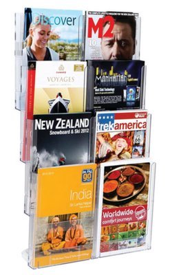 LIT LOC WALL MOUNT BROCHURE HOLDER A4, 4 TIER x 2 WIDE  772011