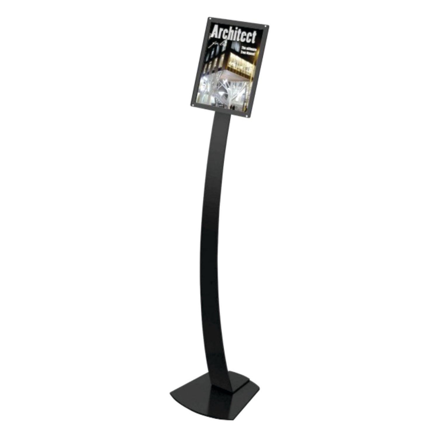 A4 BLACK, ACRYLIC SIGN HOLDER FLOOR STAND  693204