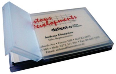 BUSINESS CARD HOLDER WITH SNAP-SHUT LID  700030