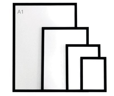 A1 PREMIUM SNAP FRAMES, STANDARD PROFILE (25MM), BLACK  82541