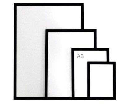 A3 PREMIUM SNAP FRAMES, STANDARD PROFILE (25MM), BLACK  82543